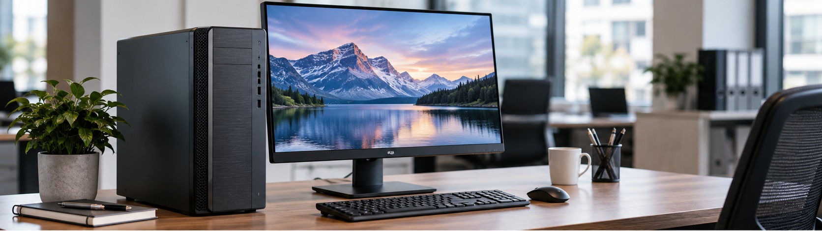 Business desktop computer workstation